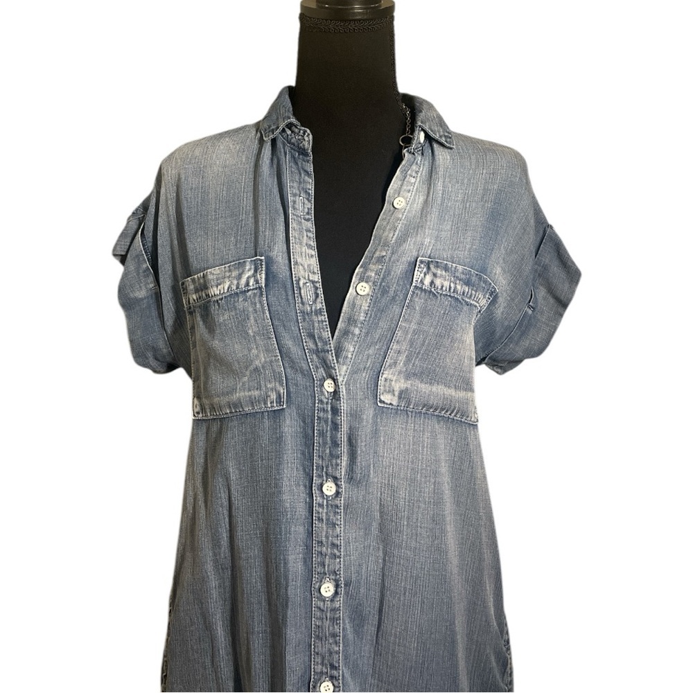 Velvet Heart XS Blue Denim Button-Up Shirt Dress ๐๐ - Picture 2 of 7